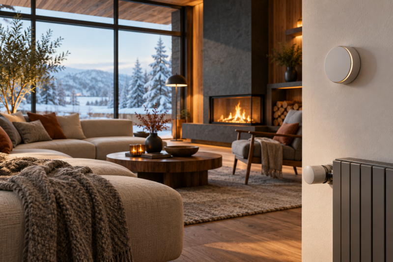 Új tájékozódási felület a Siemens Connected Home rendszeréhez – MI-vel készített illusztráció.