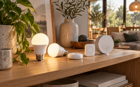 Huszonegy új Matter-kompatibilis eszközt mutatott be az IKEA – MI-vel készített illusztráció.