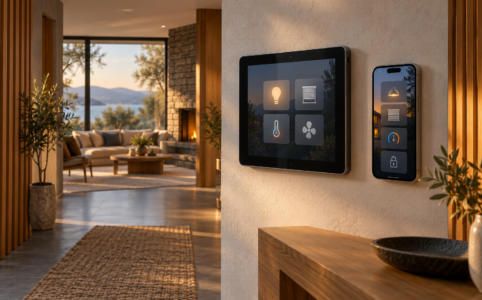Változó Apple-rendszerkövetelmények a Home Assistant alkalmazásnál – MI-vel készített illusztráció.